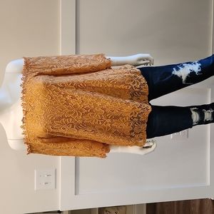 Miholl gold crochet off the shoulder top